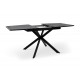 Стіл Річард 140(+40)*85 чорний метал/мрамор чорн Мікс меблі