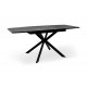 Стіл Річард 140(+40)*85 чорний метал/мрамор чорн Мікс меблі