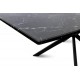 Стіл Річард 140(+40)*85 чорний метал/мрамор чорн Мікс меблі