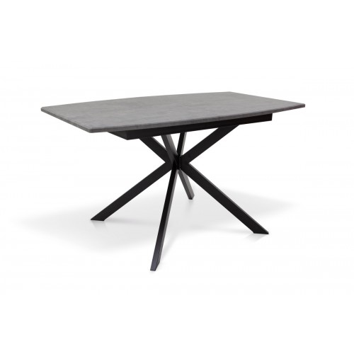 Стіл Річард 140(+40)*85 чорний метал/мрамор темний Мікс меблі