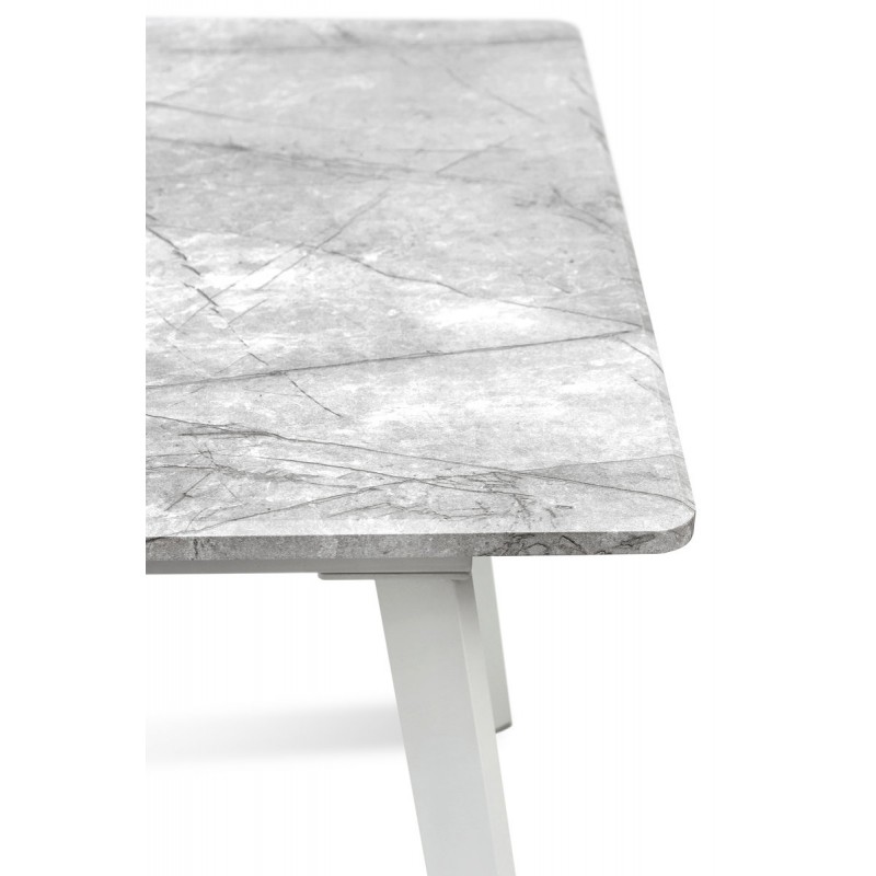 Стіл Соло 110(+35)*70 білий метал/базальт Мікс меблі