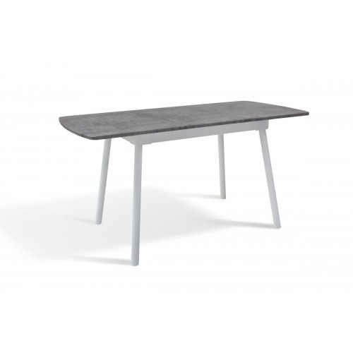 Стіл Соло 110(+35)*70 білий метал/мрамор світл Мікс меблі