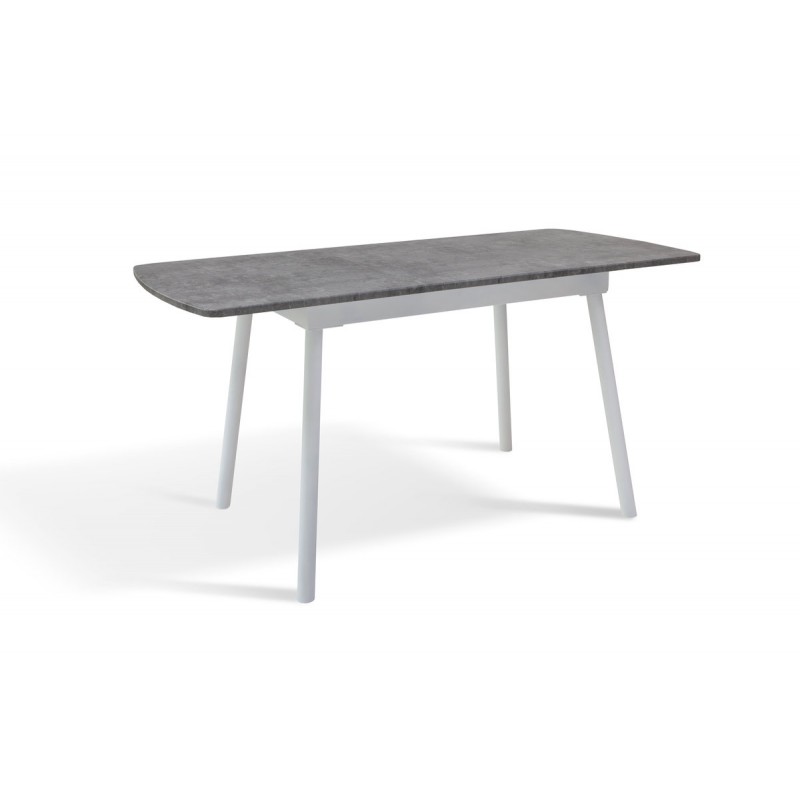 Стіл Соло 110(+35)*70 білий метал/мрамор світл Мікс меблі