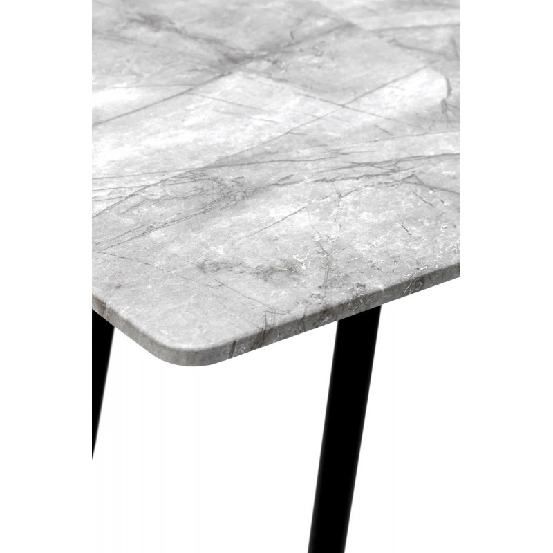 Стіл Соло 110(+35)*70 чорний метал/базальт Мікс меблі