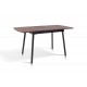 Стіл Соло 110(+35)*70 чорний метал/дуб ТК (горіх) Мікс меблі