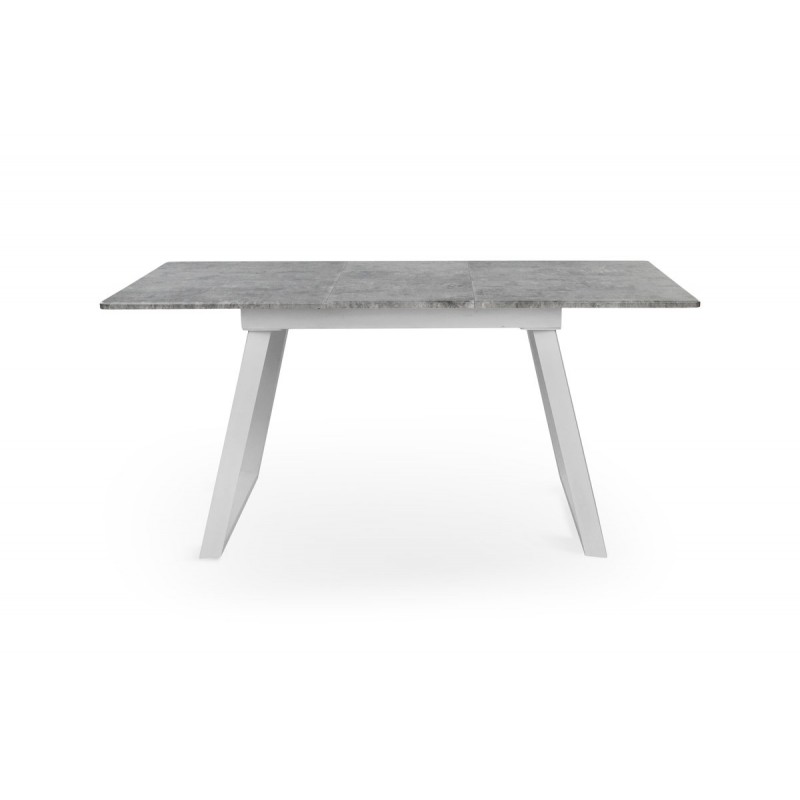 Стіл Тандем 120(+40)*75 білий метал/мрамор світл Мікс меблі