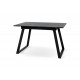 Стіл Тандем 120(+40)*75 чорний метал/мрамор чорн Мікс меблі