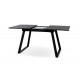 Стіл Тандем 120(+40)*75 чорний метал/мрамор чорн Мікс меблі