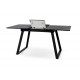 Стіл Тандем 120(+40)*75 чорний метал/мрамор чорн Мікс меблі