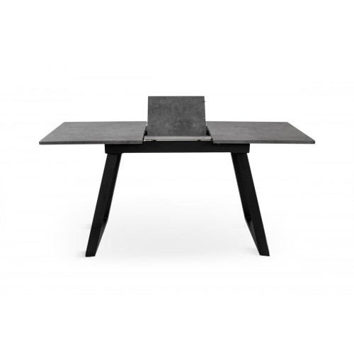 Стіл Тандем 120(+40)*75 чорний метал/мрамор темний Мікс меблі