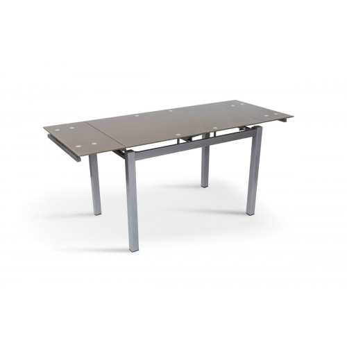 Стіл Венді XS-1025, 80/130*65, кавовий (скло) Мікс меблі