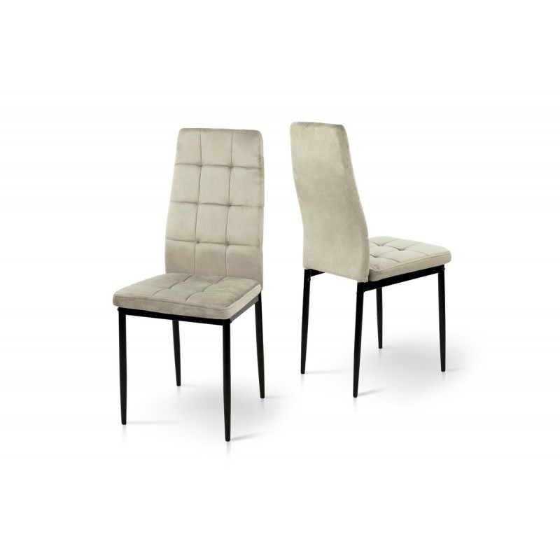 Стілець Айс, чорний/велюр мокрий пісок Мікс меблі