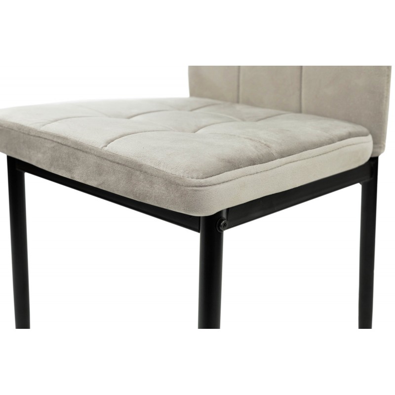 Стілець Айс, чорний/велюр мокрий пісок Мікс меблі