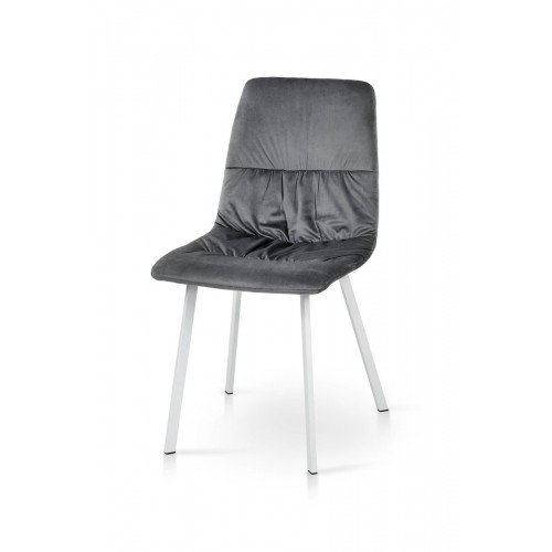 Стілець Авері білий/велюр сірий Bluvel-14 Мікс меблі