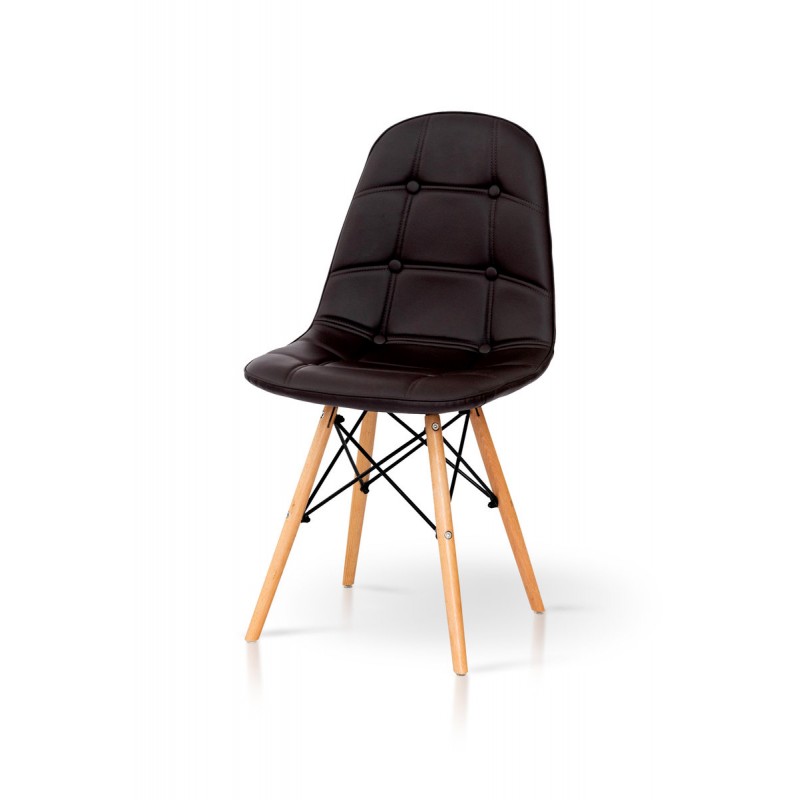 Стілець ДЖАСТІН, шкірзам темн. шоколад Мікс меблі