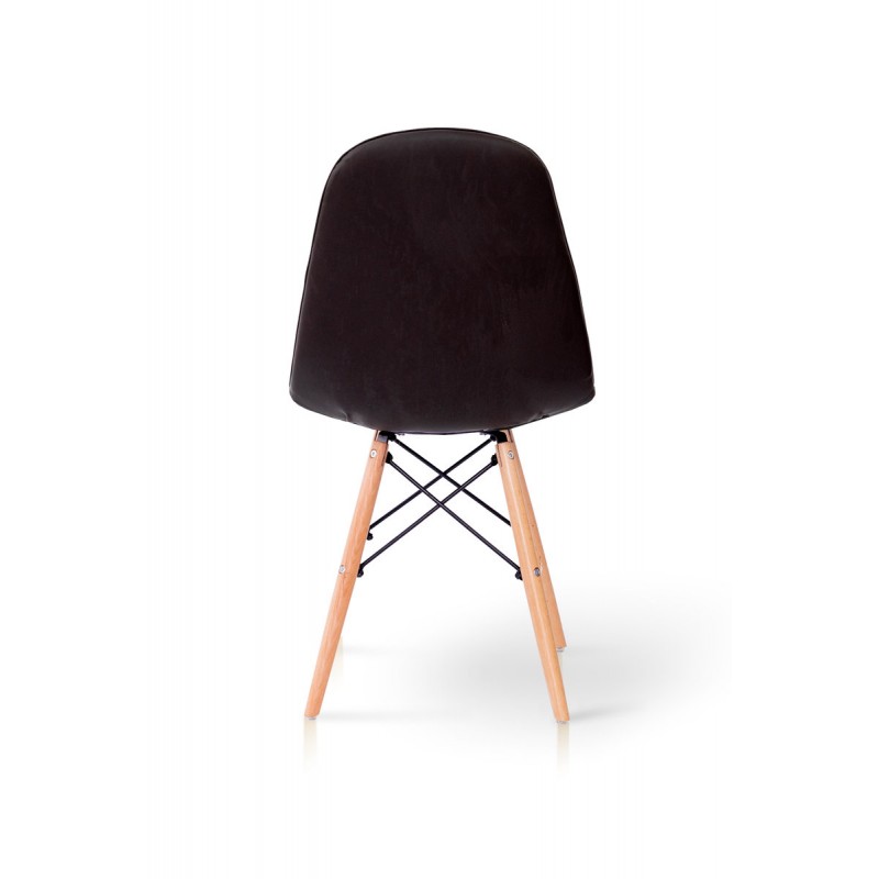 Стілець ДЖАСТІН, шкірзам темн. шоколад Мікс меблі