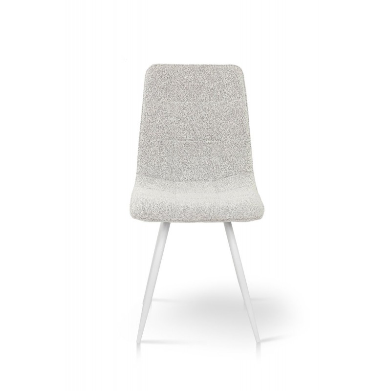 Стілець ФРЕШ (круглий) білий/букле бежева Мікс меблі