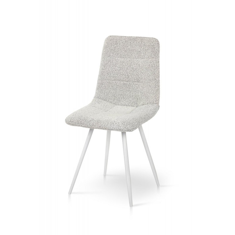 Стілець ФРЕШ (круглий) білий/букле бежева Мікс меблі