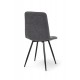 Стілець ФРЕШ (круглий) чорний/букле темно сіра Мікс меблі