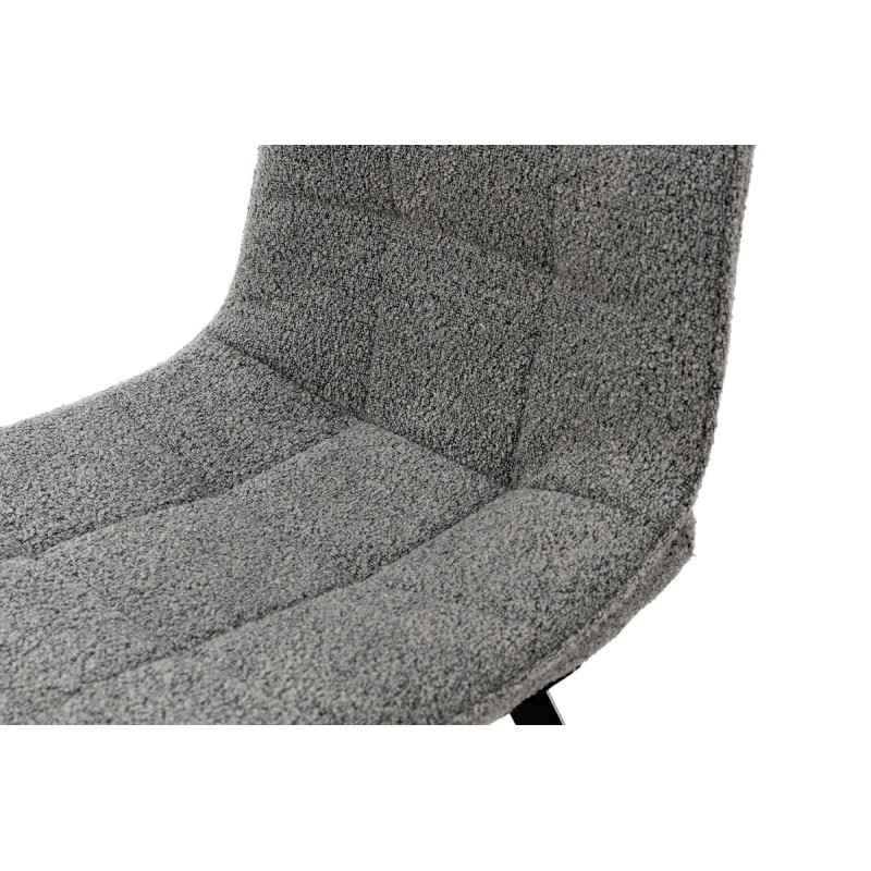 Стілець ФРЕШ (квадрат) чорний/букле сірий Мікс меблі