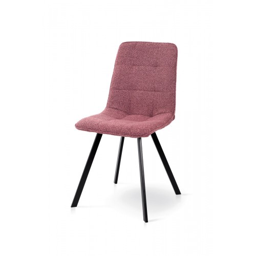 Стілець ФРЕШ (квадрат) чорний/букле цегляна Мікс меблі