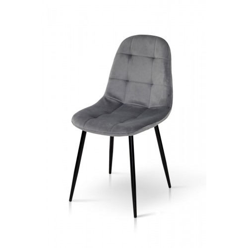 Стілець Квест, чорний/велюр сірий Мікс меблі