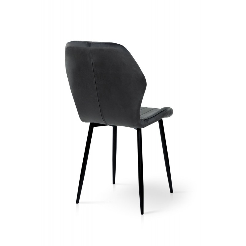 Стілець Леон чорний/велюр попелястий Мікс меблі
