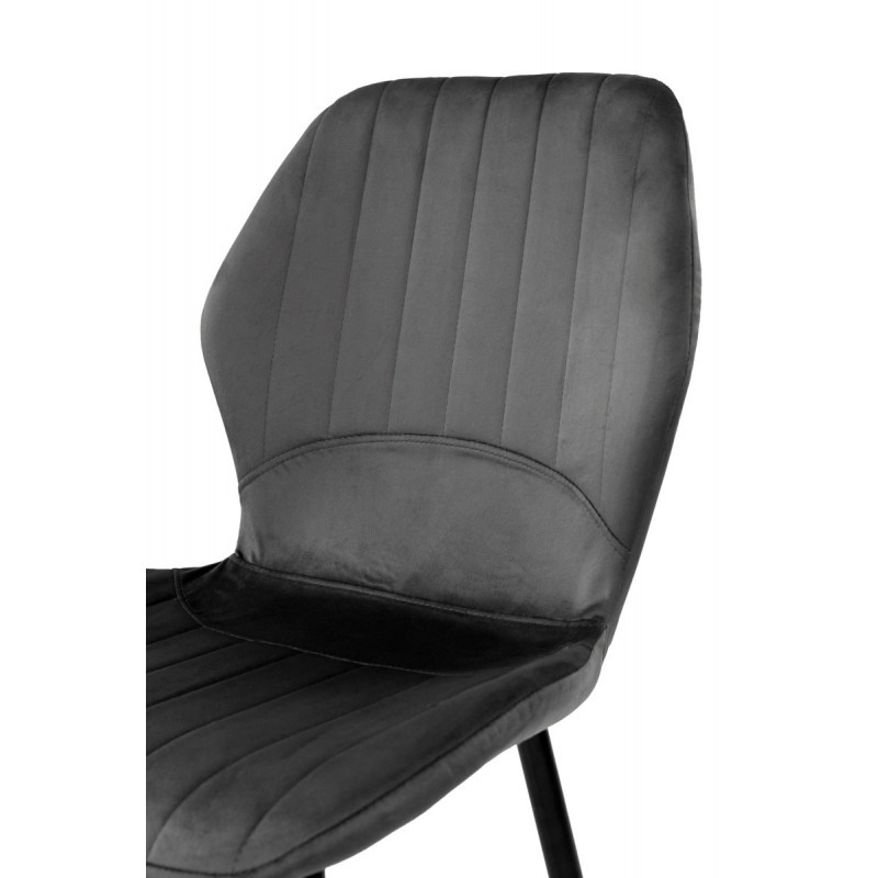 Стілець Леон чорний/велюр попелястий Мікс меблі
