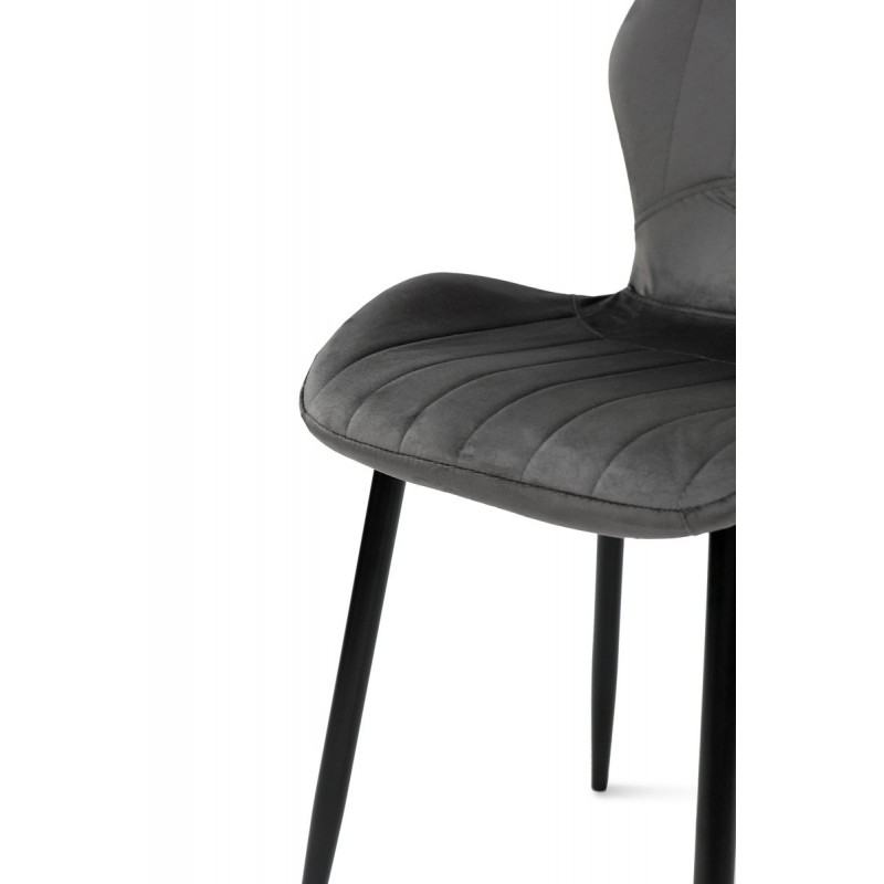 Стілець Леон чорний/велюр попелястий Мікс меблі