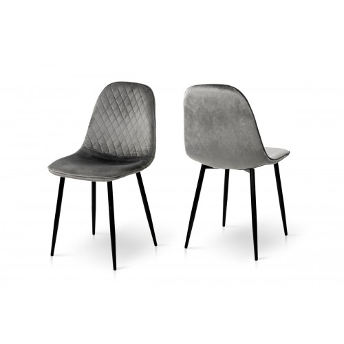 Стілець Марс чорний/велюр сірий Мікс меблі
