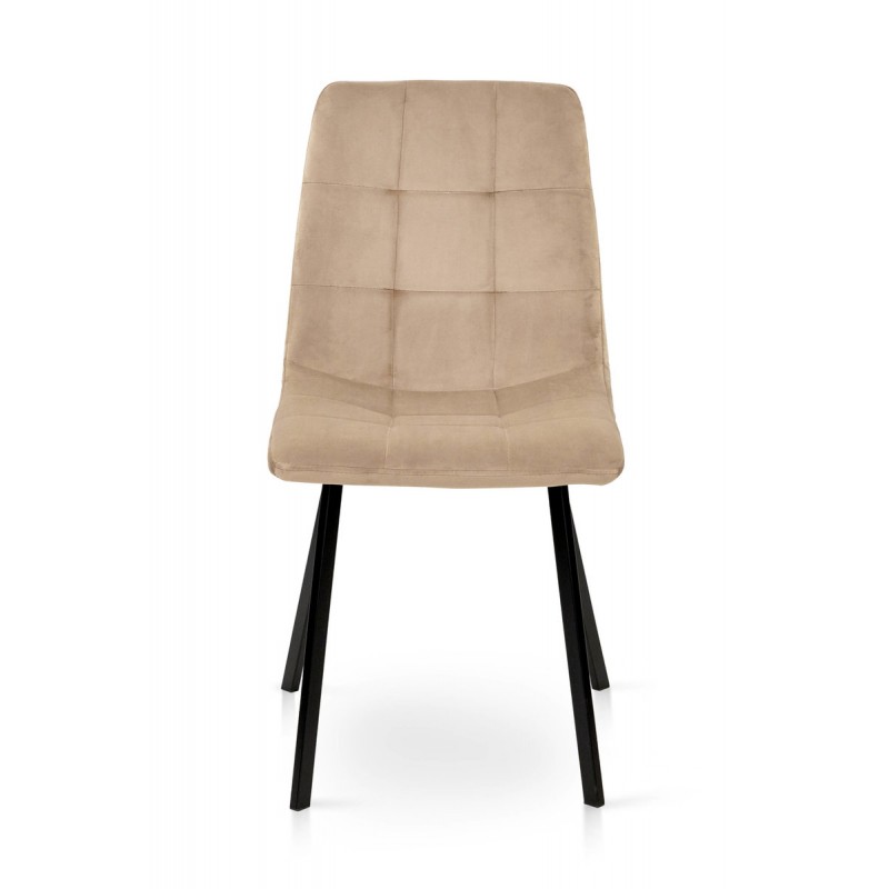 Стілець Ментос чорний/ велюр бежевий Мікс меблі