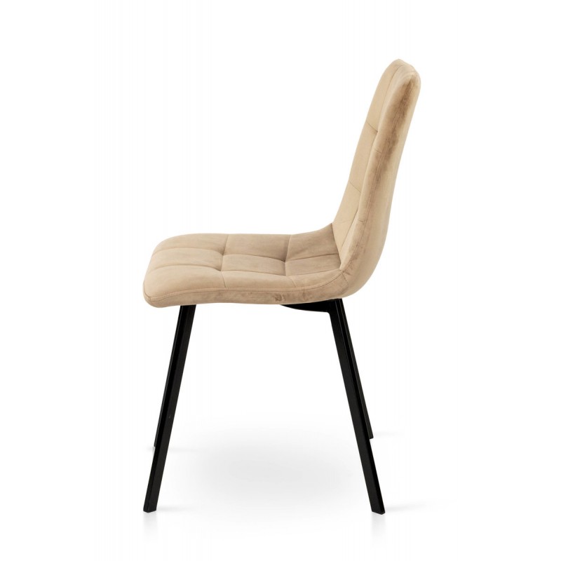 Стілець Ментос чорний/ велюр бежевий Мікс меблі
