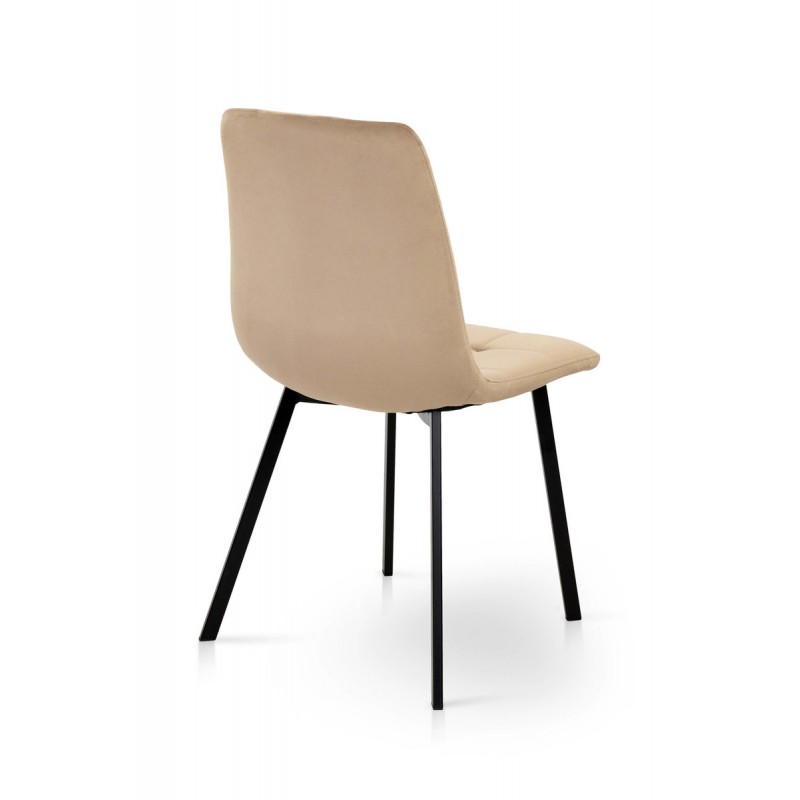 Стілець Ментос чорний/ велюр бежевий Мікс меблі