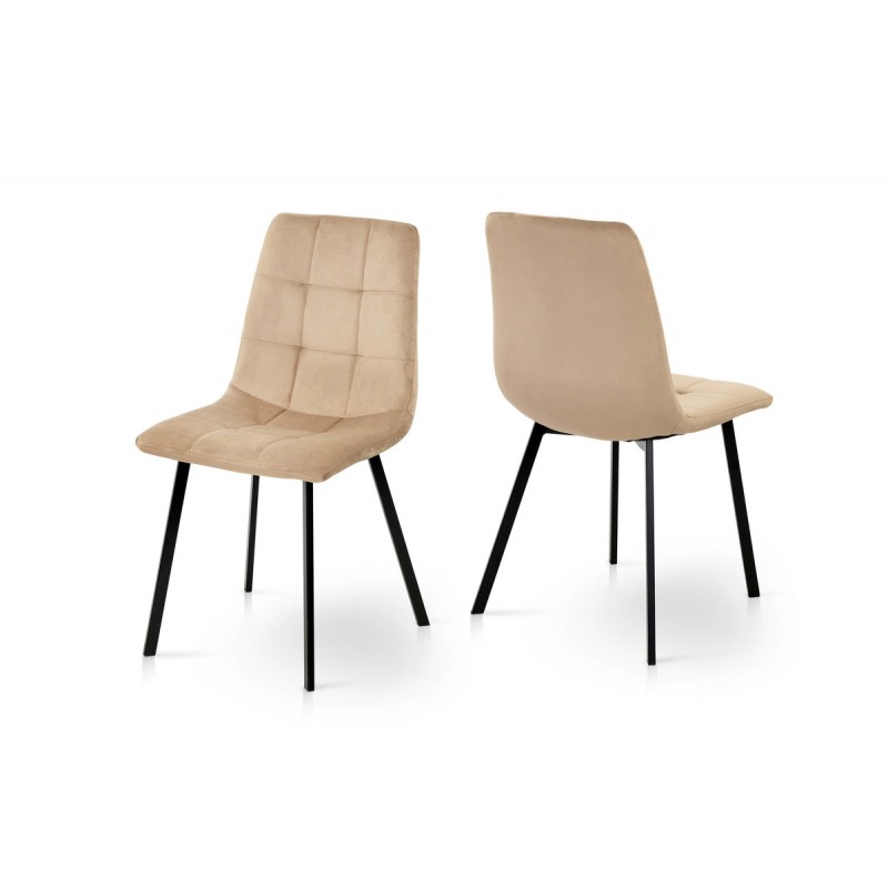 Стілець Ментос чорний/ велюр бежевий Мікс меблі