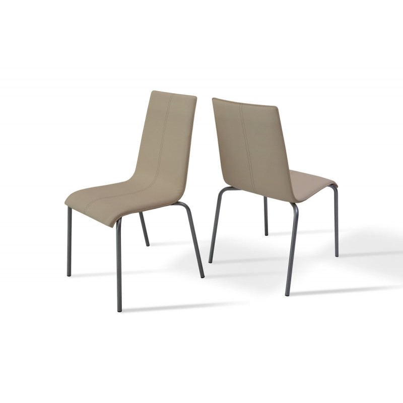 Стілець обідній Келлі зі строчкою, (молочн) Мікс меблі