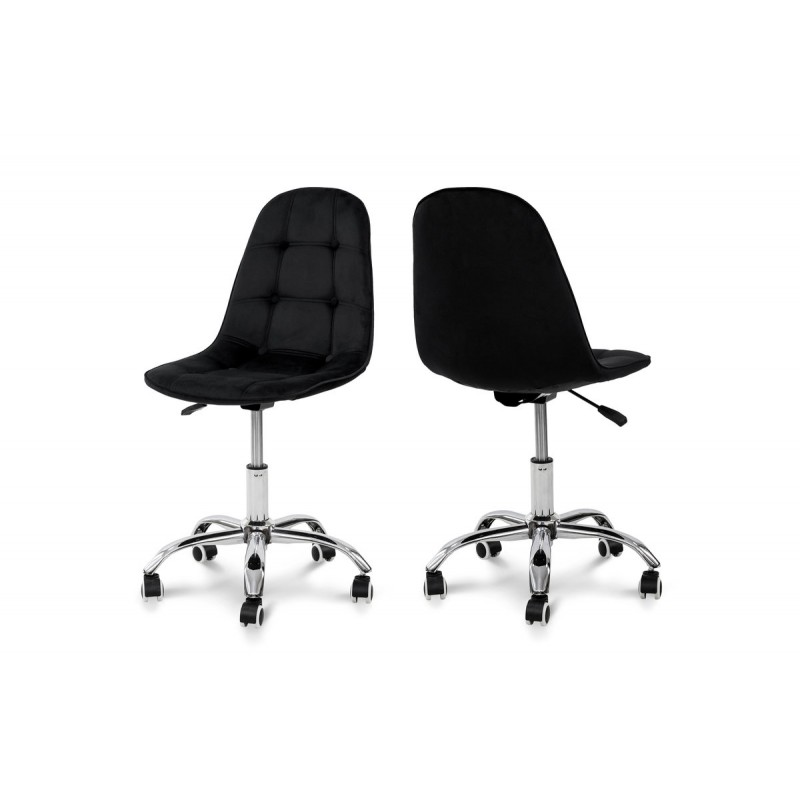 Стілець офісний Марсель, велюр чорний Мікс меблі