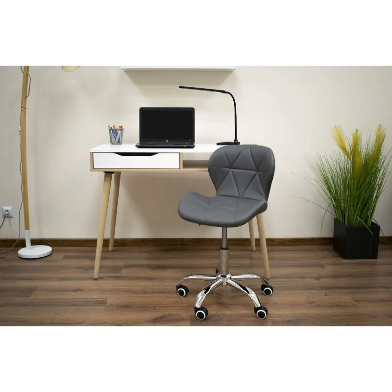 Стілець офісний Роккі, шкірзам сірий Мікс меблі