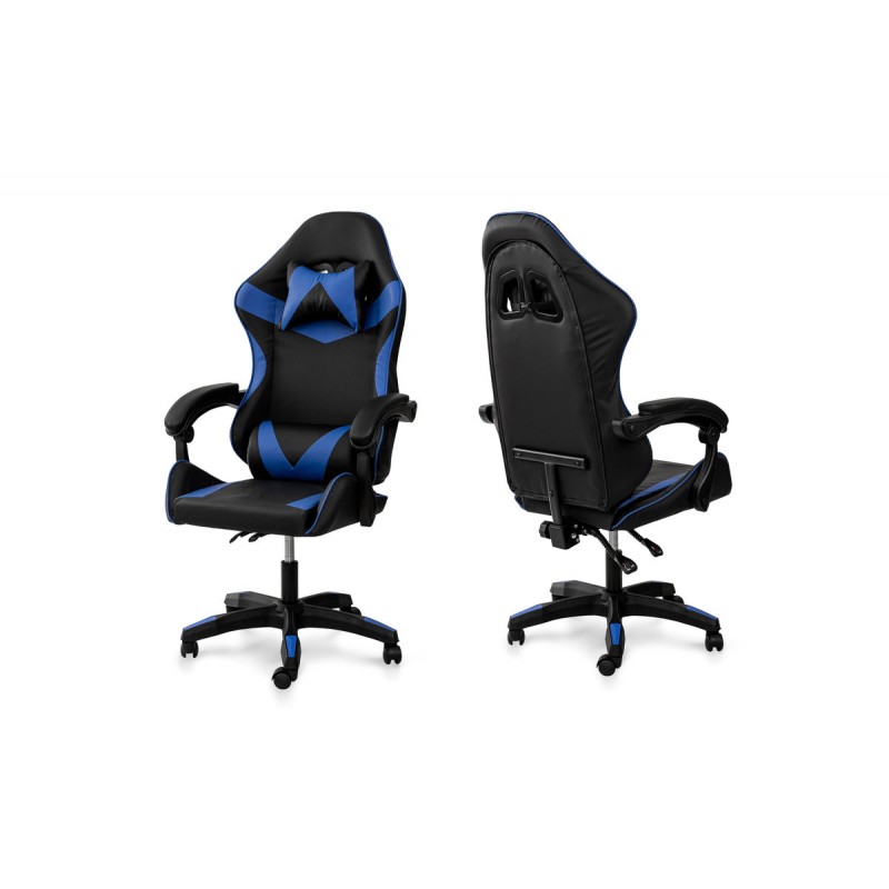 Стілець офісний Слім, чорний/синій Мікс меблі