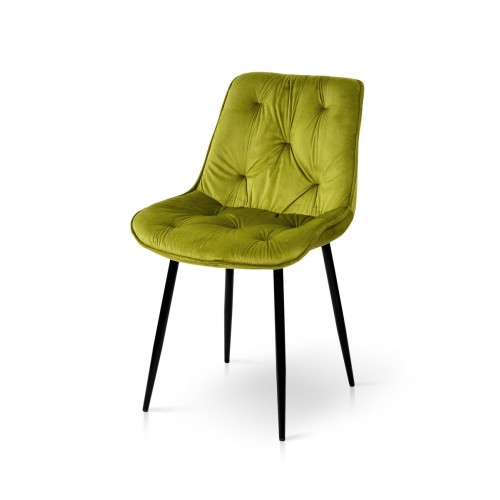 Стілець Прадо чорний/ велюр олива Мікс меблі