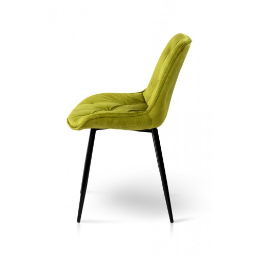 Стілець Прадо чорний/ велюр олива Мікс меблі