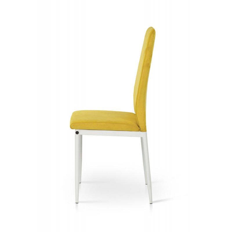 Стілець Річь, білий/велюр жовтий Мікс меблі