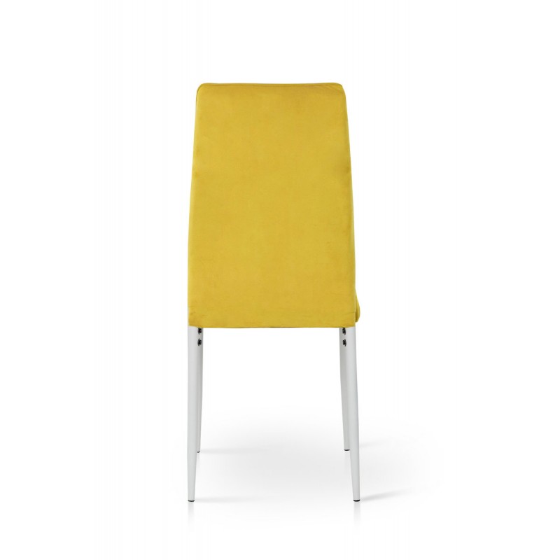 Стілець Річь, білий/велюр жовтий Мікс меблі