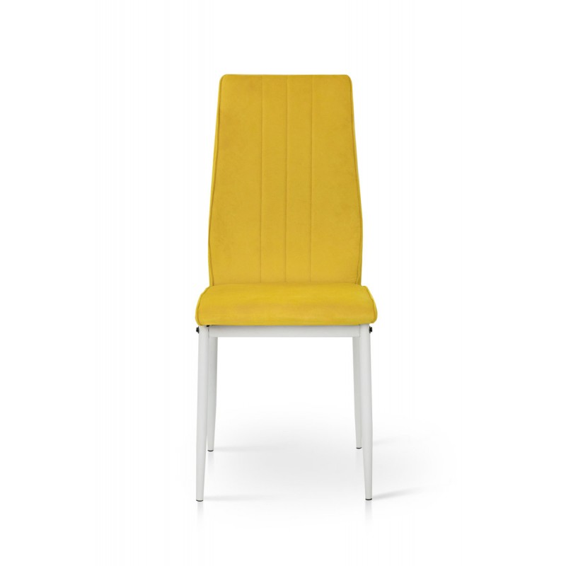 Стілець Річь, білий/велюр жовтий Мікс меблі