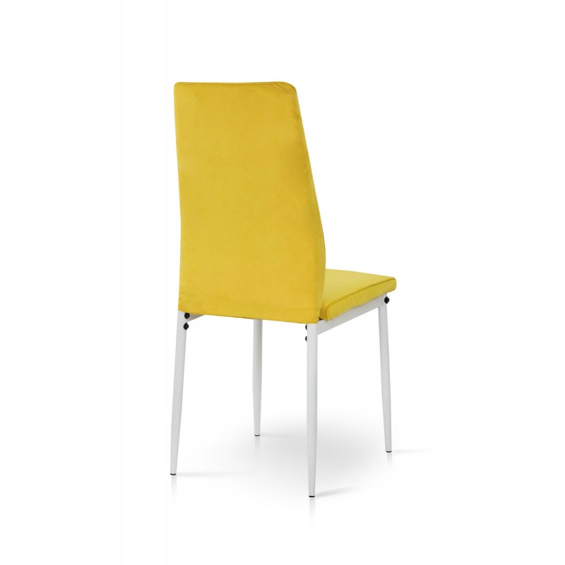 Стілець Річь, білий/велюр жовтий Мікс меблі
