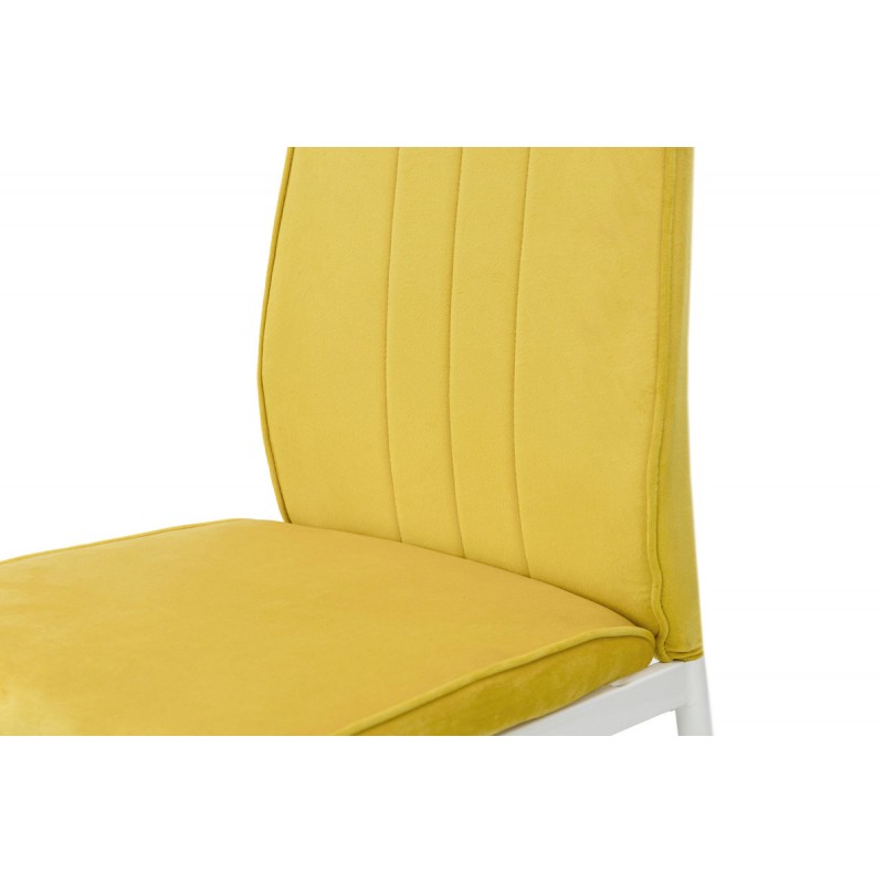 Стілець Річь, білий/велюр жовтий Мікс меблі