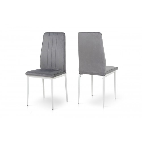 Стілець Річь, білий/велюр сірий Мікс меблі