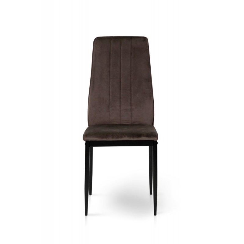 Стілець Річь, чорний/велюр брауні Мікс меблі