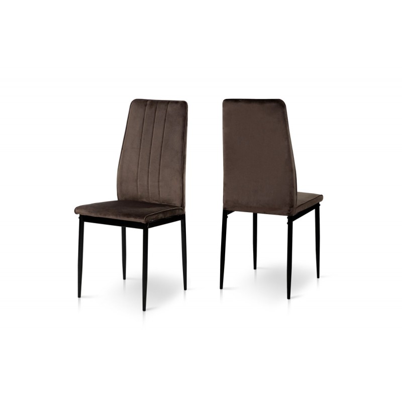 Стілець Річь, чорний/велюр брауні Мікс меблі