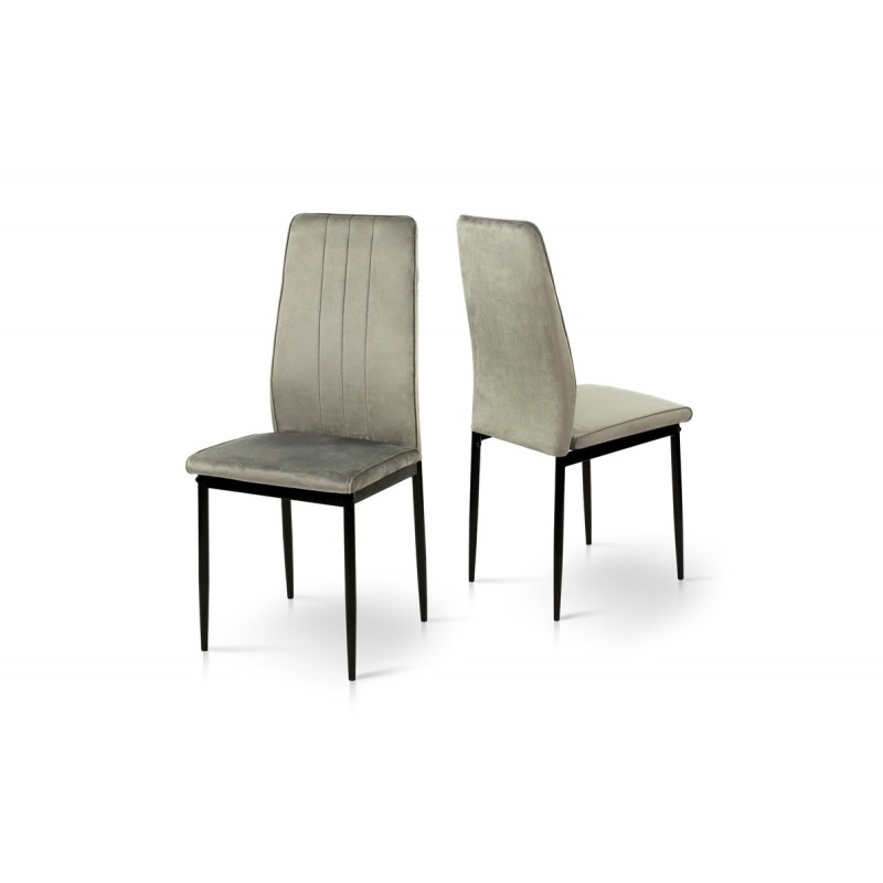 Стілець Річь, чорний/велюр сірий Мікс меблі