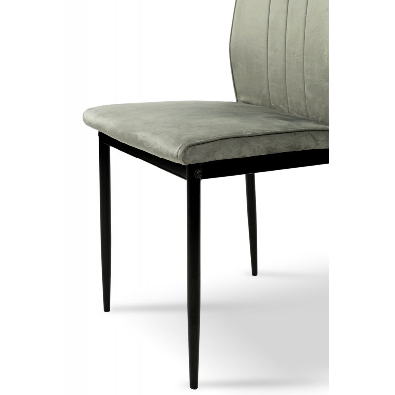 Стілець Річь, чорний/велюр сірий Мікс меблі